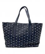 JIMMY CHOOジミーチュウ）の古着「ピムリコ スタッズ／トートバッグ」｜ネイビー