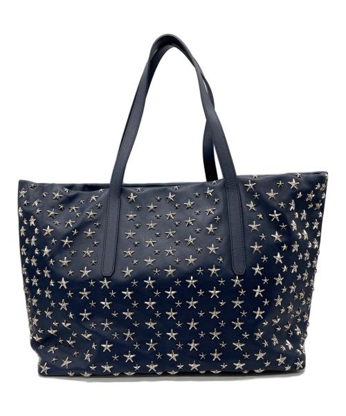 JIMMY CHOO（ジミーチュウ）JIMMY CHOO (ジミーチュウ) ピムリコ スタッズ／トートバッグ ネイビーの古着・服飾アイテム