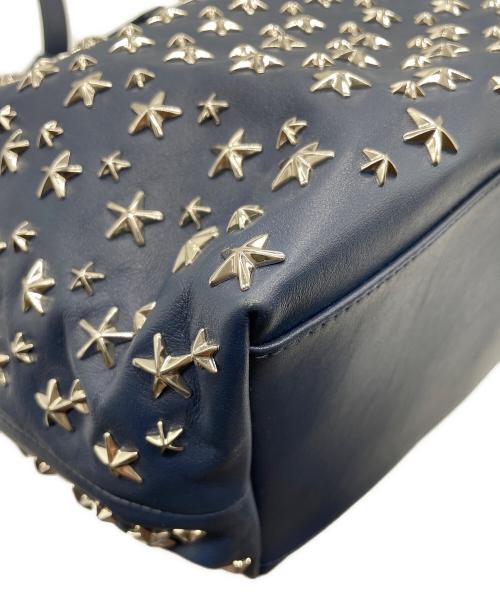 JIMMY CHOO（ジミーチュウ）JIMMY CHOO (ジミーチュウ) ピムリコ スタッズ／トートバッグ ネイビーの古着・服飾アイテム