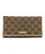 GUCCIグッチ）の古着「GGスプリーム 長財布」｜ベージュ