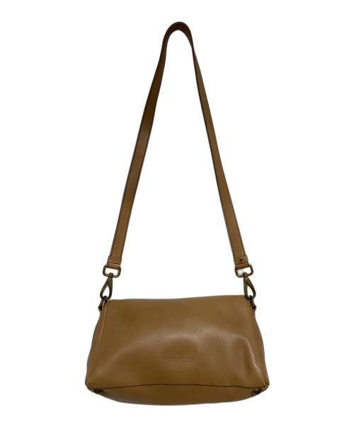 MIU MIU（ミュウミュウ）MIU MIU (ミュウミュウ) ショルダーバッグ ライトブラウンの古着・服飾アイテム