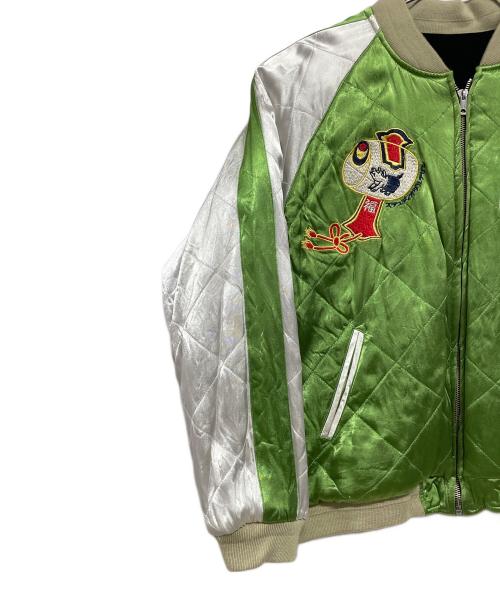 STUDIO D'ARTISAN（ステュディオダルチザン）STUDIO D'ARTISAN (ステュディオダルチザン) リバーシブル スカジャン JAPAN大阪 豚刺繍 ブラック サイズ:Mの古着・服飾アイテム