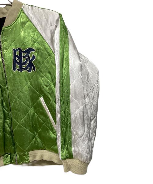 STUDIO D'ARTISAN（ステュディオダルチザン）STUDIO D'ARTISAN (ステュディオダルチザン) リバーシブル スカジャン JAPAN大阪 豚刺繍 ブラック サイズ:Mの古着・服飾アイテム