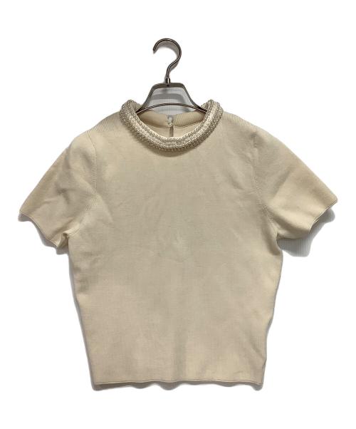 BALLSEY（ボールジィ）BALLSEY (ボールジィ) パールコンビ パディットカラープルオーバー ベージュ サイズ:Sの古着・服飾アイテム