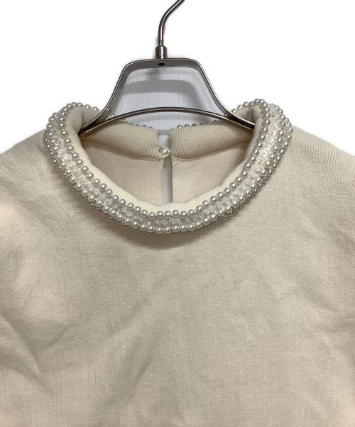 BALLSEY（ボールジィ）BALLSEY (ボールジィ) パールコンビ パディットカラープルオーバー ベージュ サイズ:Sの古着・服飾アイテム