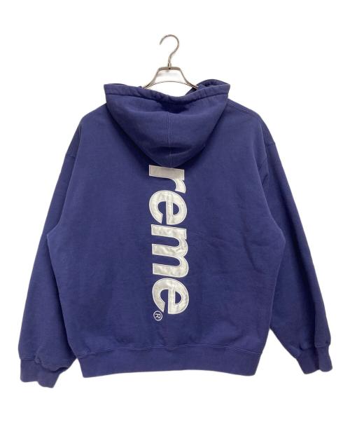 SUPREME（シュプリーム）Supreme (シュプリーム) 23AW Satin Applique Hooded Sweatshirt ブルー サイズ:XLの古着・服飾アイテム