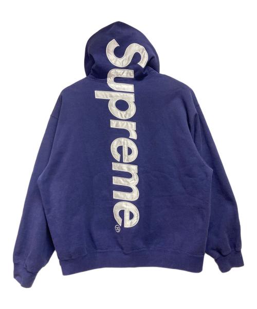 SUPREME（シュプリーム）Supreme (シュプリーム) 23AW Satin Applique Hooded Sweatshirt ブルー サイズ:XLの古着・服飾アイテム