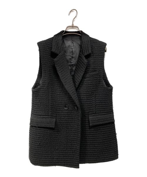 PICCIN（ピッチン）PICCIN (ピッチン) ツイードダブルジレ ブラック サイズ:Mの古着・服飾アイテム