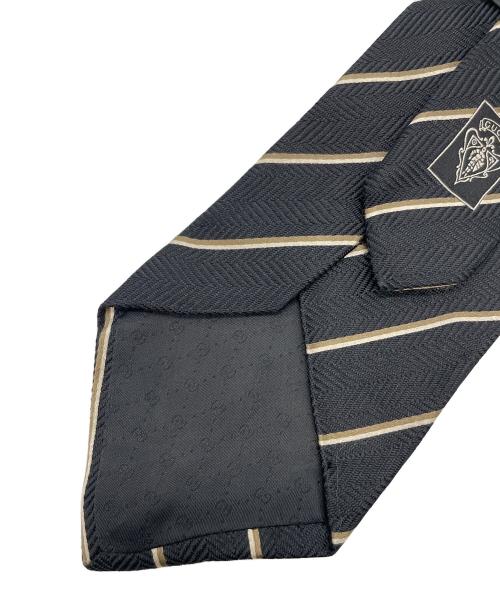 GUCCI（グッチ）GUCCI (グッチ) ストライプネクタイ ブラック サイズ:記載なしの古着・服飾アイテム
