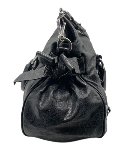 MIU MIU（ミュウミュウ）MIU MIU (ミュウミュウ) vitellolux 2WAYショルダーバッグ ブラックの古着・服飾アイテム