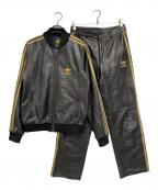 adidasアディダス）の古着「セットアップジャージ」｜ブラック×ゴールド