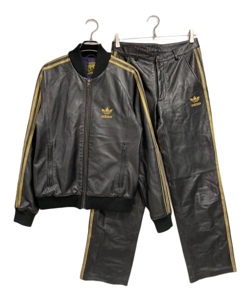 adidas（アディダス）adidas (アディダス) セットアップジャージ ブラック×ゴールド サイズ:Mの古着・服飾アイテム