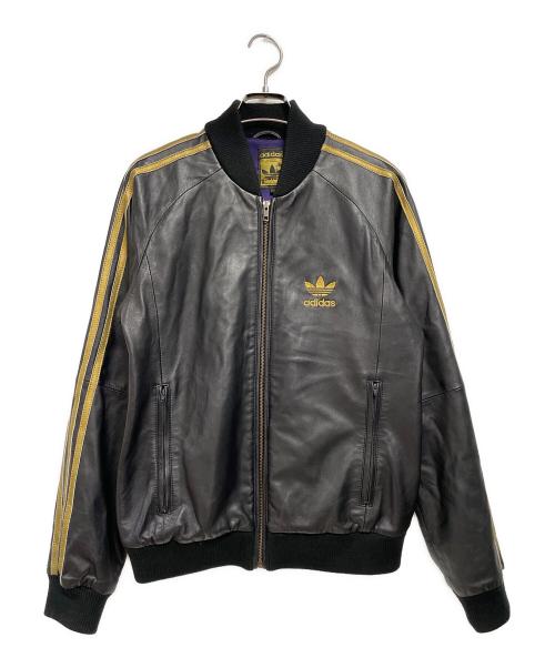 adidas（アディダス）adidas (アディダス) セットアップジャージ ブラック×ゴールド サイズ:Mの古着・服飾アイテム