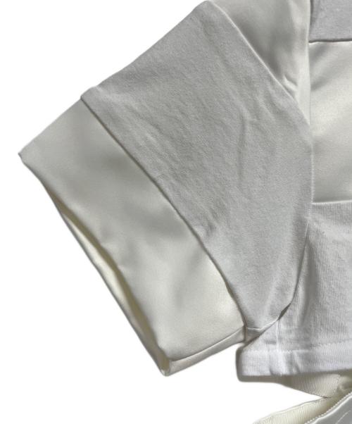 sacai（サカイ）sacai (サカイ) 変形ボーダーカットソー ホワイト サイズ:Mの古着・服飾アイテム