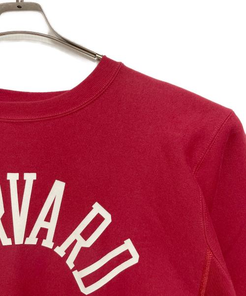 Champion REVERSE WEAVE（チャンピオン リバース ウィーブ）Champion REVERSE WEAVE (チャンピオン リバース ウィーブ) ハーバードユニバースカレッジロゴ／クルーネックスウェット レッド サイズ:XLの古着・服飾アイテム