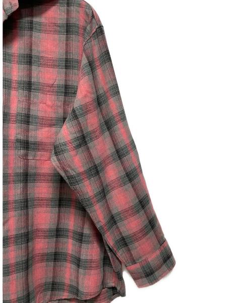 OUR LEGACY（アワーレガシー）OUR LEGACY (アワーレガシー) 長袖チェックシャツ ピンク×グレー サイズ:48の古着・服飾アイテム