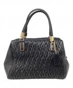 COACHコーチ）の古着「マディソンギャザードツイストレザー ミニ サッチェル」｜ブラック