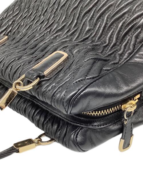 COACH（コーチ）COACH (コーチ) マディソンギャザードツイストレザー ミニ サッチェル ブラックの古着・服飾アイテム