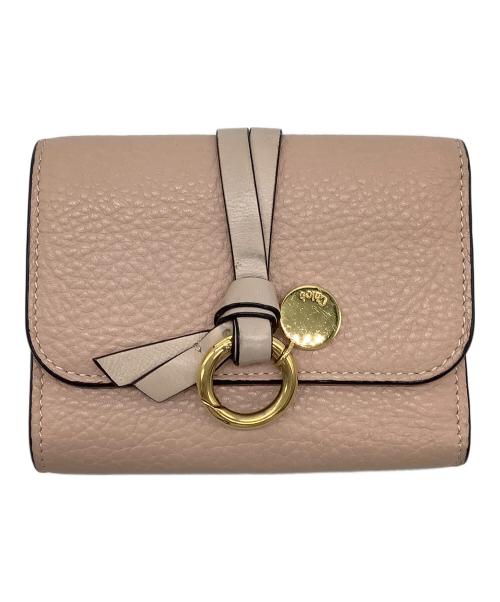 Chloe（クロエ）Chloe (クロエ) 3つ折り財布 ピンクの古着・服飾アイテム