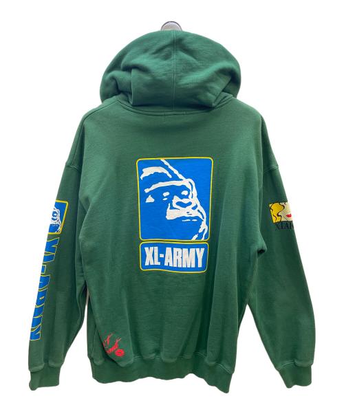 X-LARGE（エクストララージ）X-LARGE (エクストララージ) プルオーバーパーカー グリーン サイズ:Mの古着・服飾アイテム