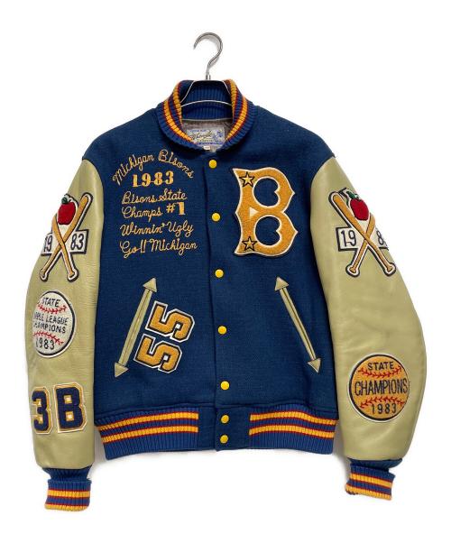 whitesville（ホワイツビル）WHITESVILLE (ホワイツビル) バイソンズ スタジャン ネイビー サイズ:40の古着・服飾アイテム