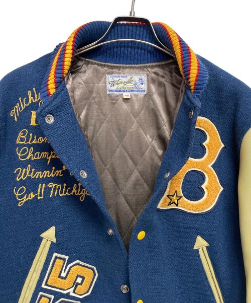 whitesville（ホワイツビル）WHITESVILLE (ホワイツビル) バイソンズ スタジャン ネイビー サイズ:40の古着・服飾アイテム