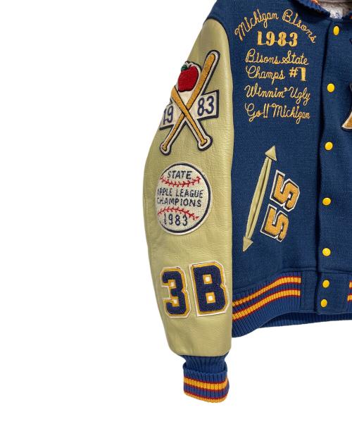 whitesville（ホワイツビル）WHITESVILLE (ホワイツビル) バイソンズ スタジャン ネイビー サイズ:40の古着・服飾アイテム