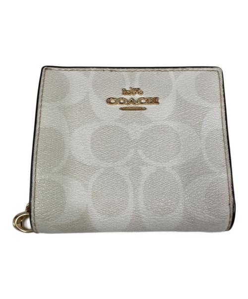 COACH（コーチ）COACH (コーチ) 2つ折り財布 ホワイトの古着・服飾アイテム