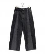 jiedaジエダ）の古着「LOOSE FIT JEANS／ワイドデニムパンツ」｜ブラック