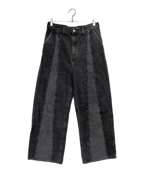 jieda（ジエダ）Jieda (ジエダ) LOOSE FIT JEANS／ワイドデニムパンツ ブラック サイズ:2の古着・服飾アイテム