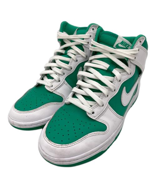 NIKE（ナイキ）NIKE (ナイキ)  DUNK HI RETRO BTTYS（ダンク ハイ レトロ ビー） ホワイト×グリーン サイズ:26の古着・服飾アイテム