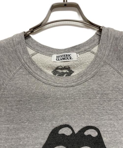 Hysteric Glamour（ヒステリックグラマー）Hysteric Glamour (ヒステリックグラマー) 半袖スウェット ライトグレー サイズ:Sの古着・服飾アイテム