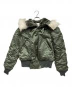 ALPHAアルファ）の古着「N-2B ミリタリージャケット」｜グリーン