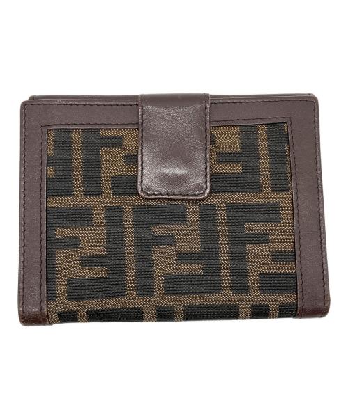 FENDI（フェンディ）FENDI (フェンディ) ズッカ 2つ折り財布 ブラウンの古着・服飾アイテム
