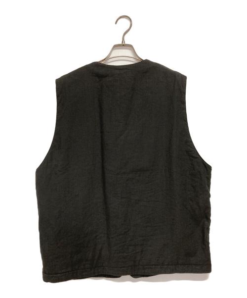 confect（コンフェクト）CONFECT (コンフェクト) リネンベスト ブラック サイズ:4の古着・服飾アイテム