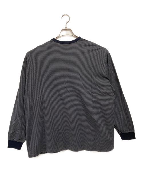 Graphpaper（グラフペーパー）Graphpaper (グラフペーパー) ボーダー長袖カットソー ネイビー×グレー サイズ:2の古着・服飾アイテム
