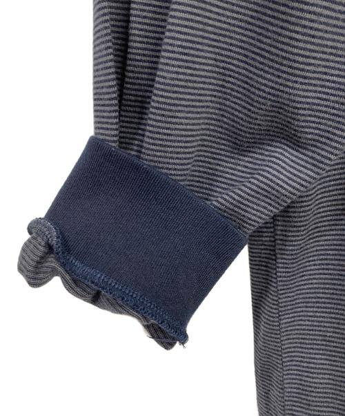 Graphpaper（グラフペーパー）Graphpaper (グラフペーパー) ボーダー長袖カットソー ネイビー×グレー サイズ:2の古着・服飾アイテム