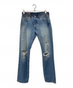 LEVI'Sリーバイス）の古着「ダメージデニムパンツ」｜ブルー