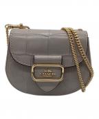 COACHコーチ）の古着「モーガン カード ケース オン チェーン」｜ピンク