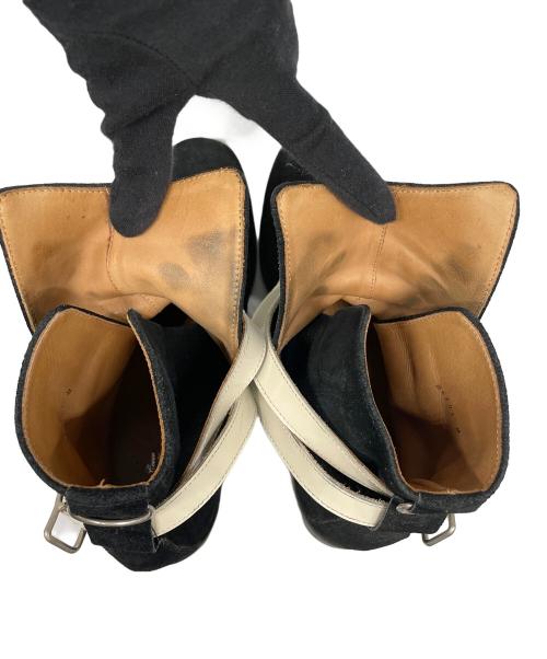 UNDERCOVER（アンダーカバー）UNDERCOVER (アンダーカバー) マルコムベルトブーツ ブラック×ホワイト サイズ:Mの古着・服飾アイテム