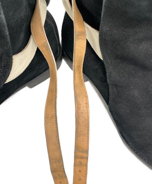 UNDERCOVER（アンダーカバー）UNDERCOVER (アンダーカバー) マルコムベルトブーツ ブラック×ホワイト サイズ:Mの古着・服飾アイテム