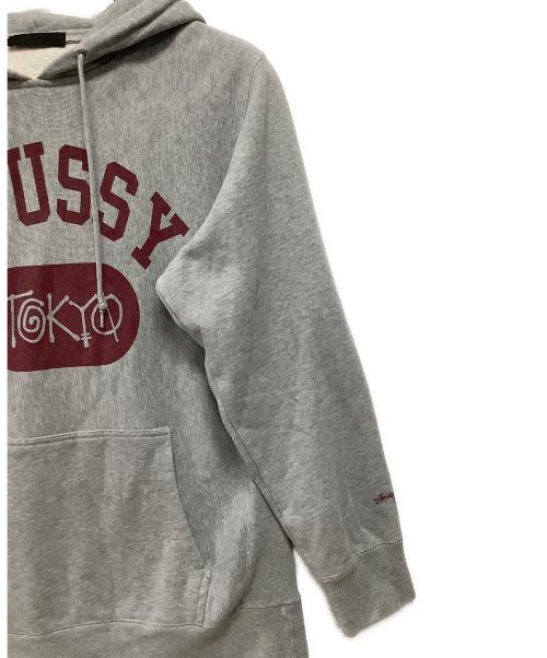 stussy（ステューシー）stussy (ステューシー) プルオーバーパーカー ライトグレー サイズ:Mの古着・服飾アイテム