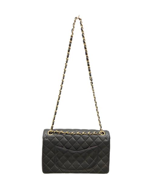 CHANEL（シャネル）CHANEL (シャネル) ダブルフラップダブルチェーンショルダーバッグ　マトラッセ25　パリ限定 ブラックの古着・服飾アイテム