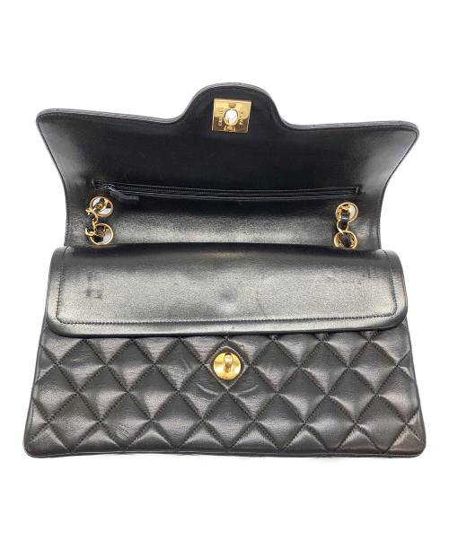 CHANEL（シャネル）CHANEL (シャネル) ダブルフラップダブルチェーンショルダーバッグ　マトラッセ25　パリ限定 ブラックの古着・服飾アイテム
