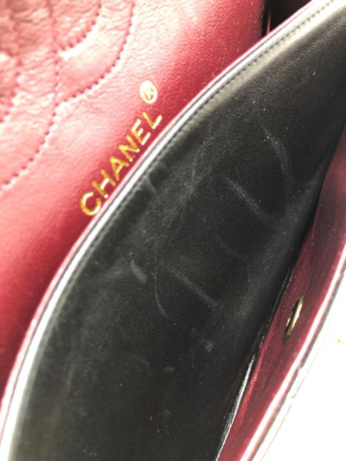 CHANEL（シャネル）CHANEL (シャネル) ダブルフラップダブルチェーンショルダーバッグ　マトラッセ25　パリ限定 ブラックの古着・服飾アイテム