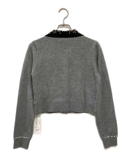 Snidel（スナイデル）Snidel (スナイデル) ビジューカラーニット グレー サイズ:F 未使用品の古着・服飾アイテム