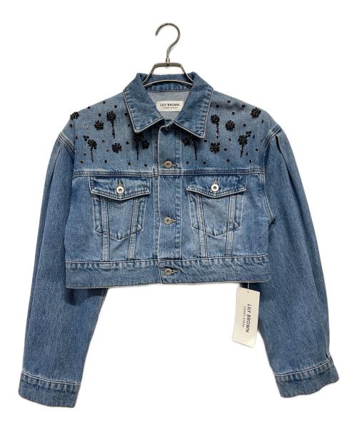 Lily Brown（リリーブラウン）Lily Brown (リリーブラウン) ビジューデニムジャケット スカイブルー サイズ:F 未使用品の古着・服飾アイテム