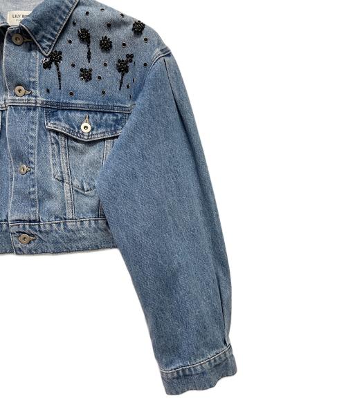 Lily Brown（リリーブラウン）Lily Brown (リリーブラウン) ビジューデニムジャケット スカイブルー サイズ:F 未使用品の古着・服飾アイテム