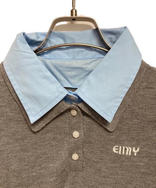 eimy istoire（エイミーイストワール）eimy istoire (エイミーイストワール) レイヤード風薄手ニット グレー サイズ:F 未使用品の古着・服飾アイテム