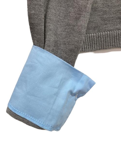 eimy istoire（エイミーイストワール）eimy istoire (エイミーイストワール) レイヤード風薄手ニット グレー サイズ:F 未使用品の古着・服飾アイテム